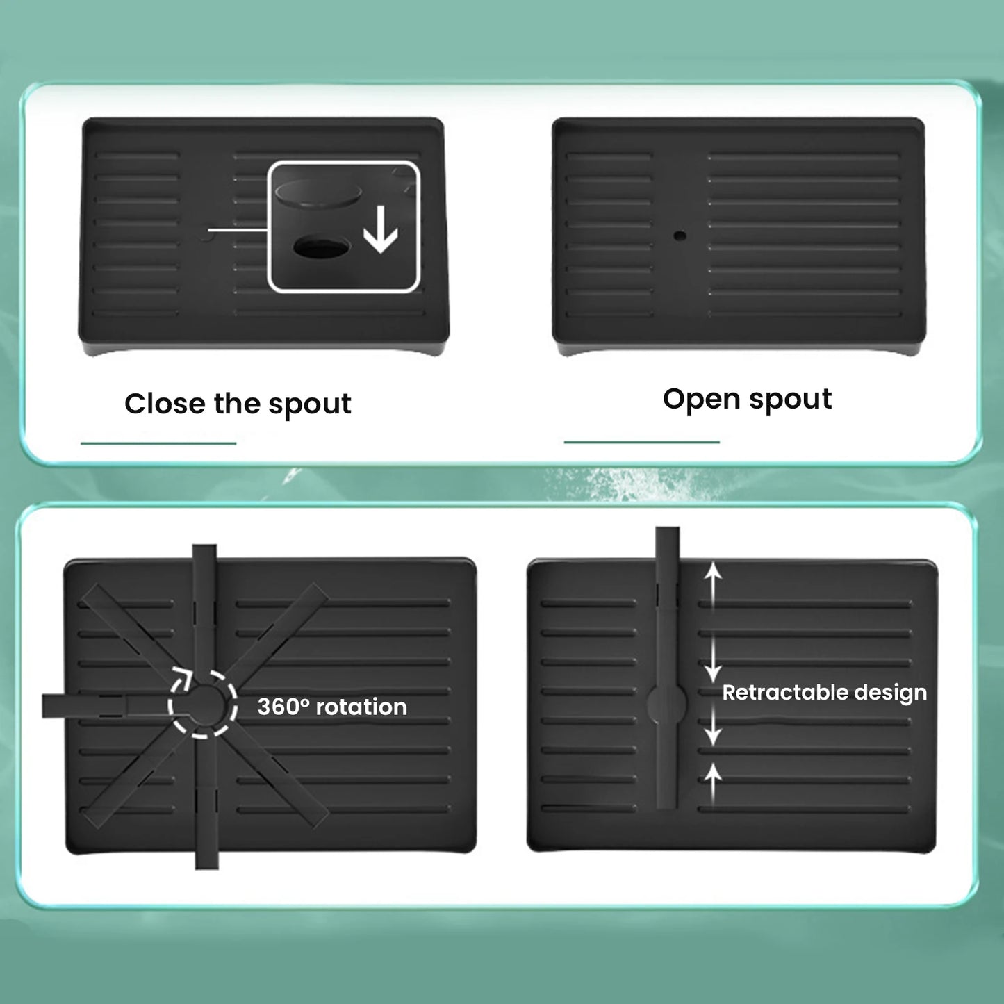 Égouttoir à Vaisselle 2 Niveaux - Acier avec Porte-Couverts