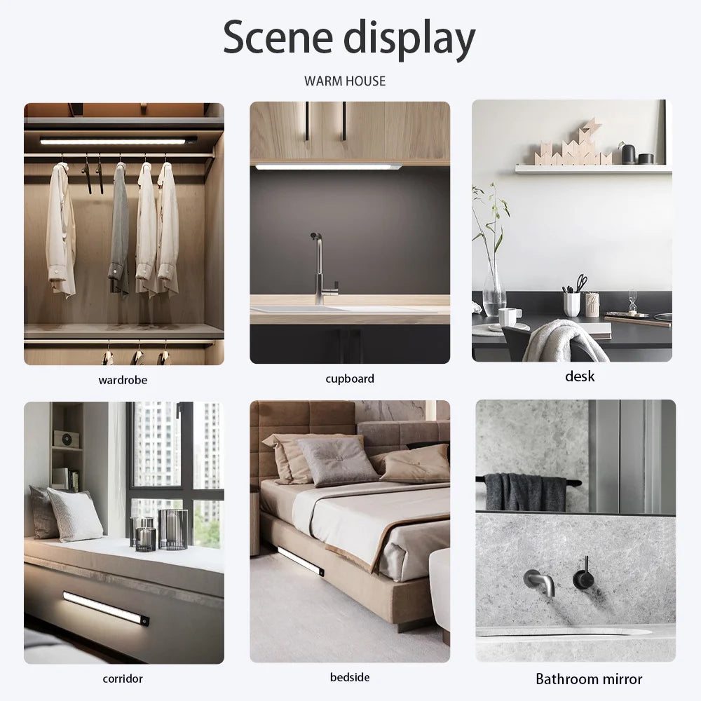 Lampe LED Détecteur de Mouvement Rechargeable USB