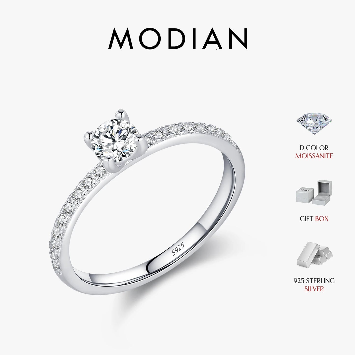 MODIAN Moissanite Ring