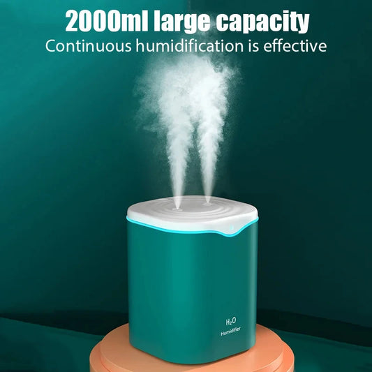 Humidificateur d'air à double pulvérisation 2L - USB sans fil