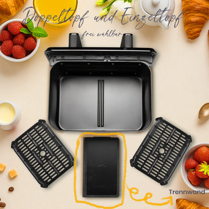 9L Dual Basket Air Fryer - 2200W