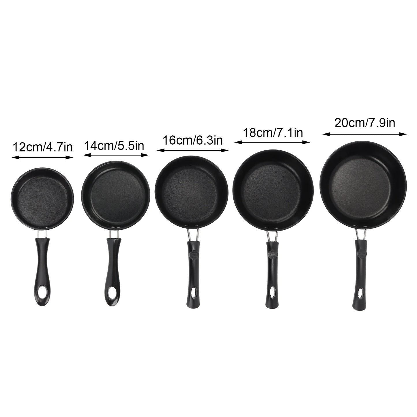 Mini Frying Pan 12-20cm - Non-Stick Stainless Steel