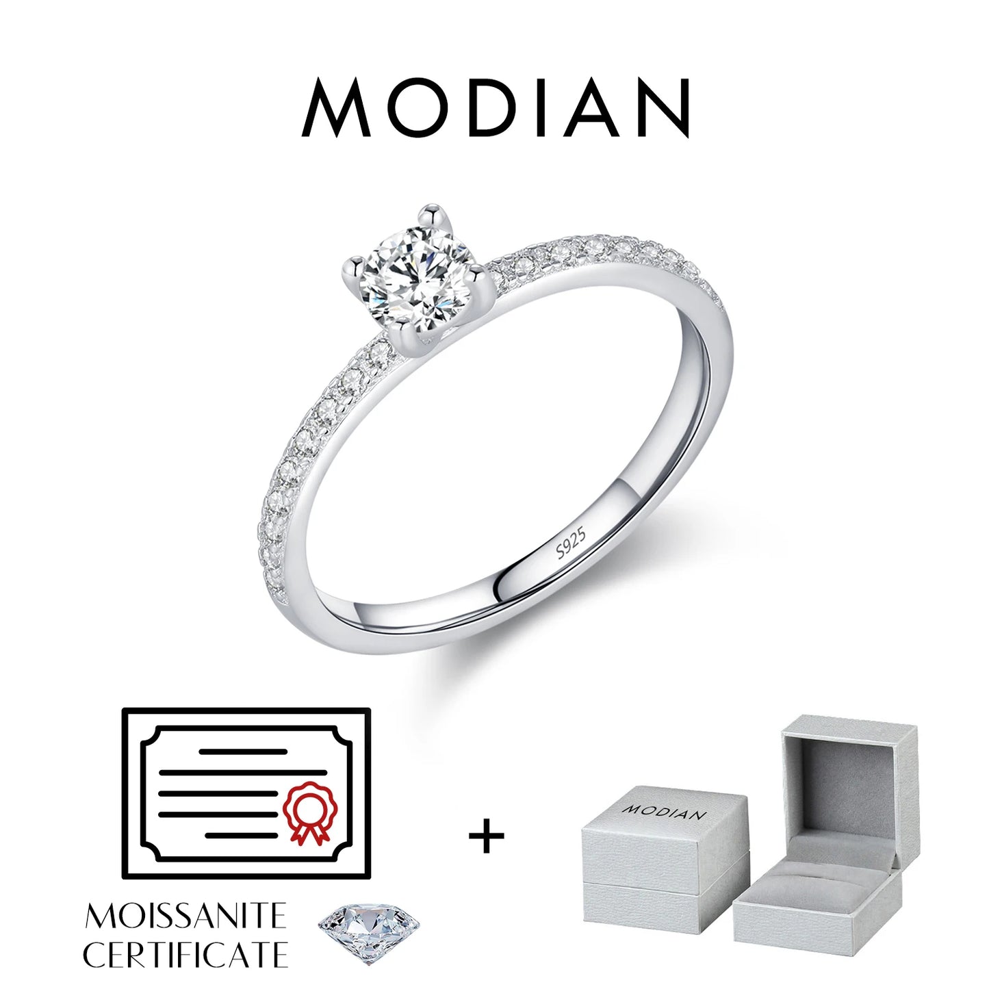 MODIAN Moissanite Ring