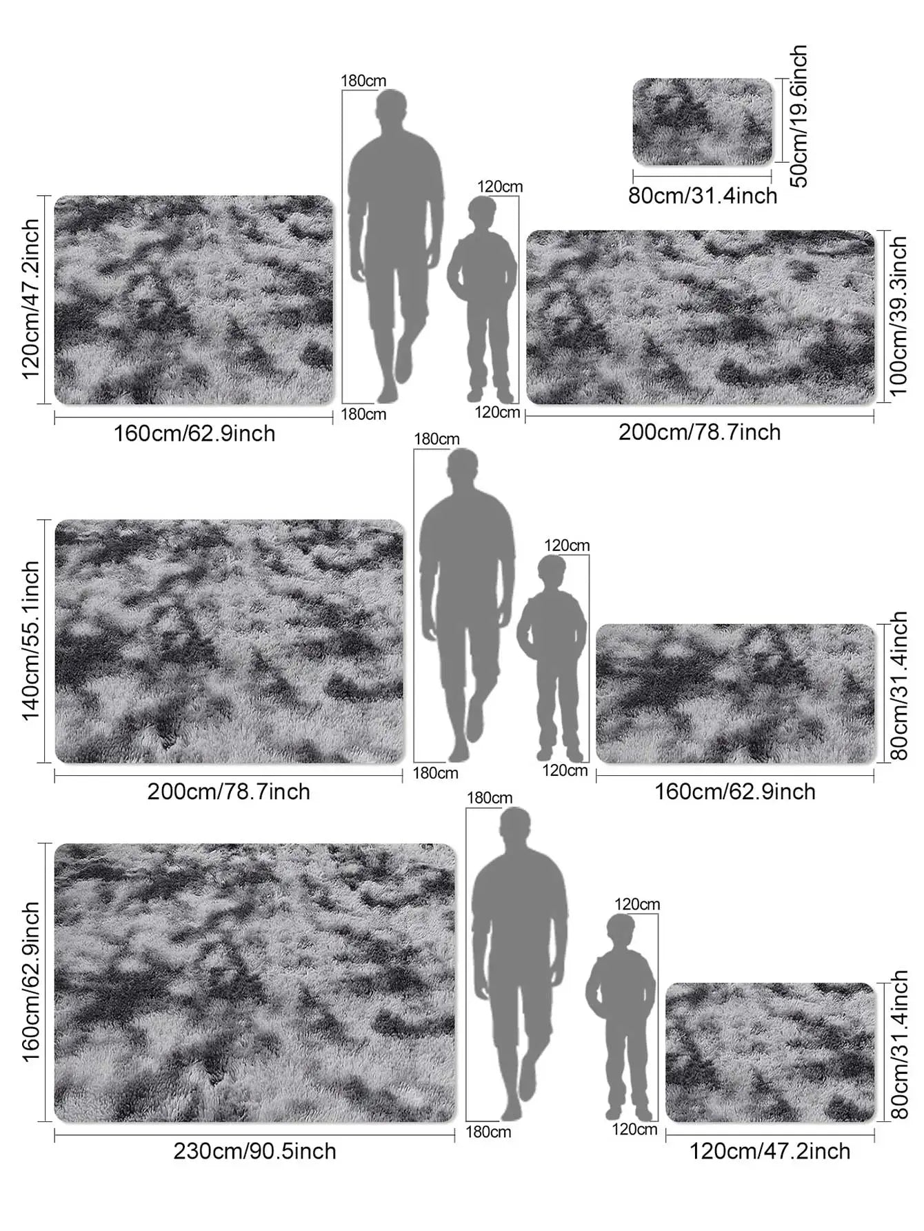 Soft Plush Carpet for Living Room & Bedroom