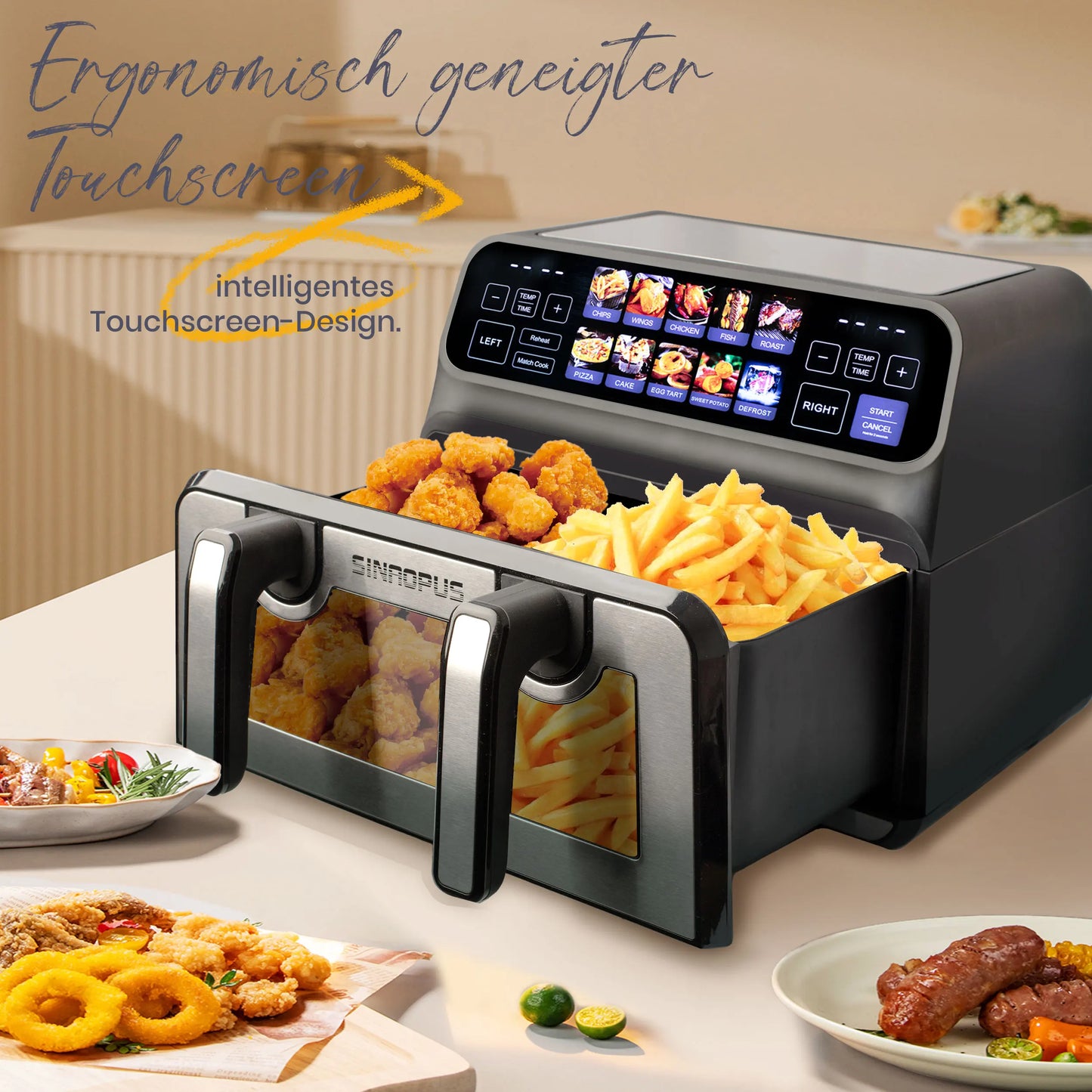 9L Dual Basket Air Fryer - 2200W